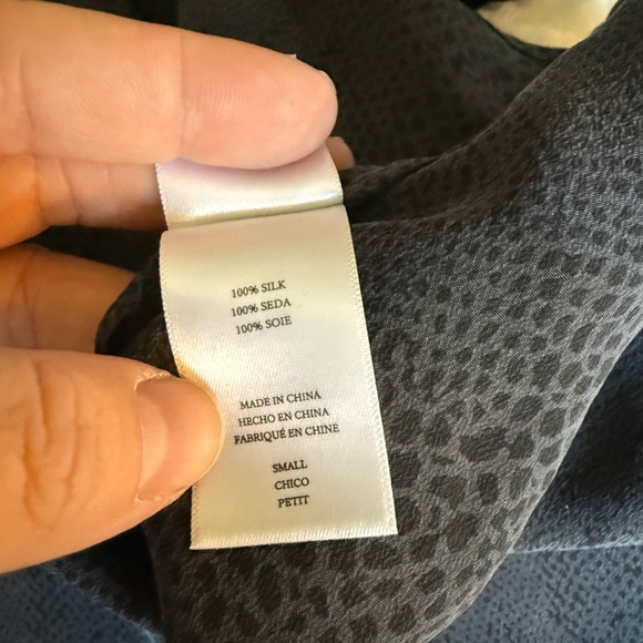 Rails Printed Hana Dress Elegant Black Long-Sleeve Dress Sz Small - Picture 8 of 8